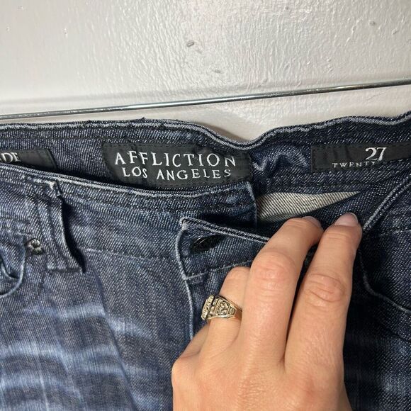 Affliction Jade Bootcut Jeans Women's Size 27 Flare Leg Classic Moto Grunge - Picture 4 of 16